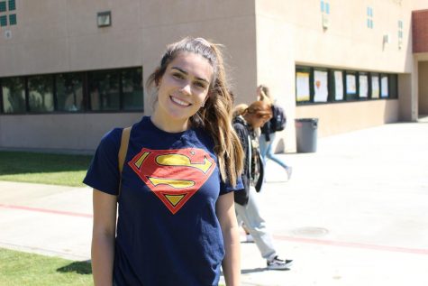 girl with superman shirt