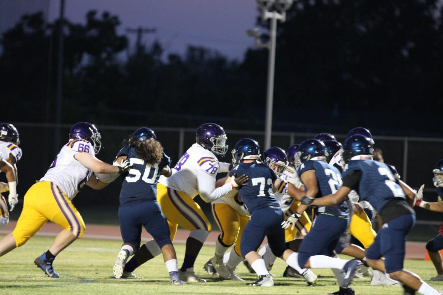 Carse Bailey (78) seen above defending in a game against Bakersfield High this season. 