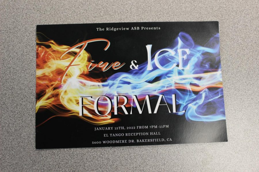 This years Winter Formal ticket, The theme is Fire & Ice