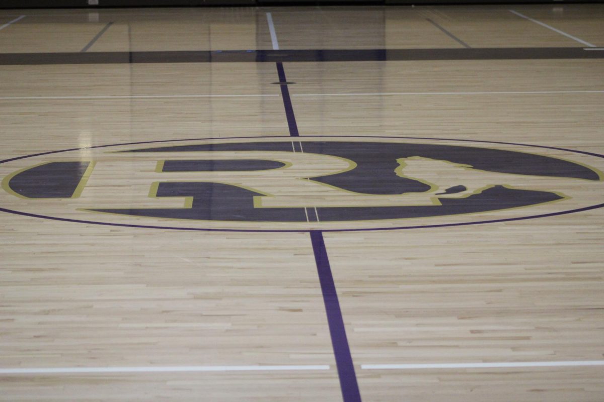 A picture of the new gym floor.
