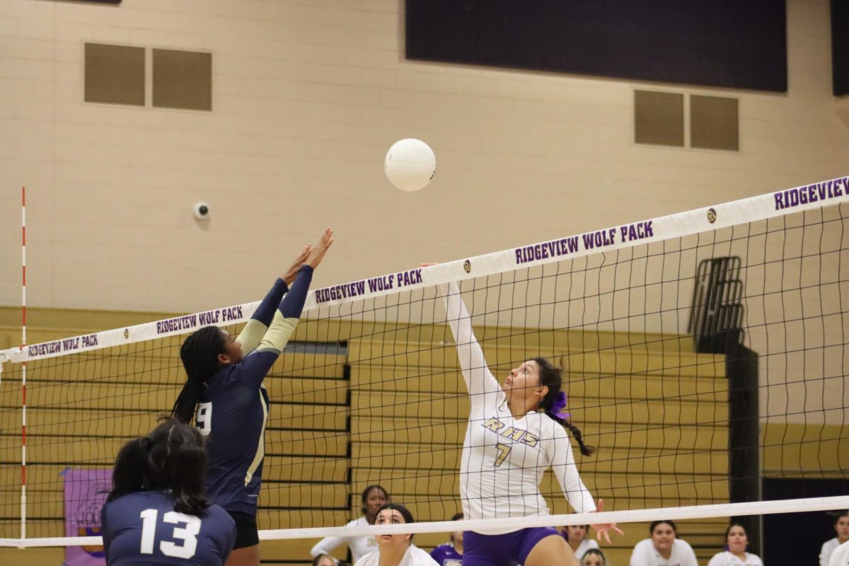 Ava Torrez attempting a tip against Golden Valley.