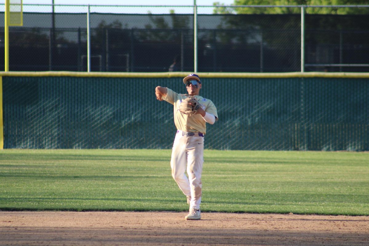Adam Salazar throwing a ball in during a recent game.