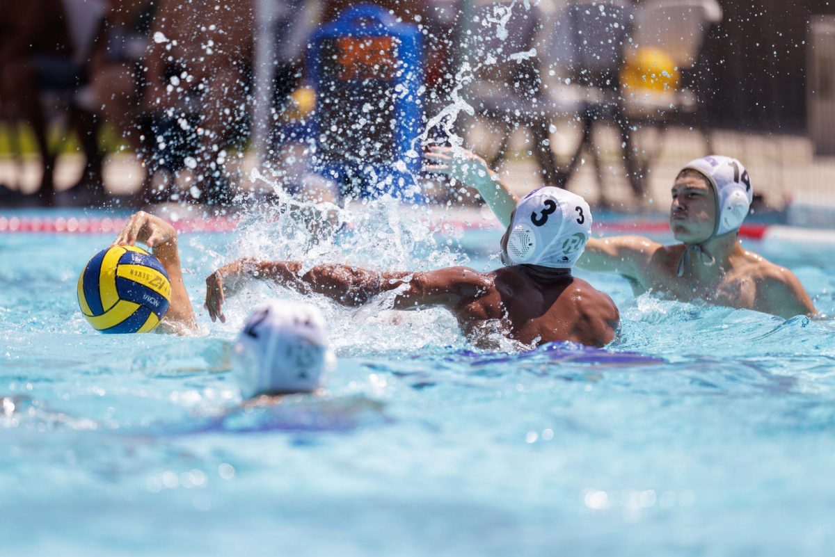 Landon Lemison and Amari Amey fighting to the ball at a recent match. 