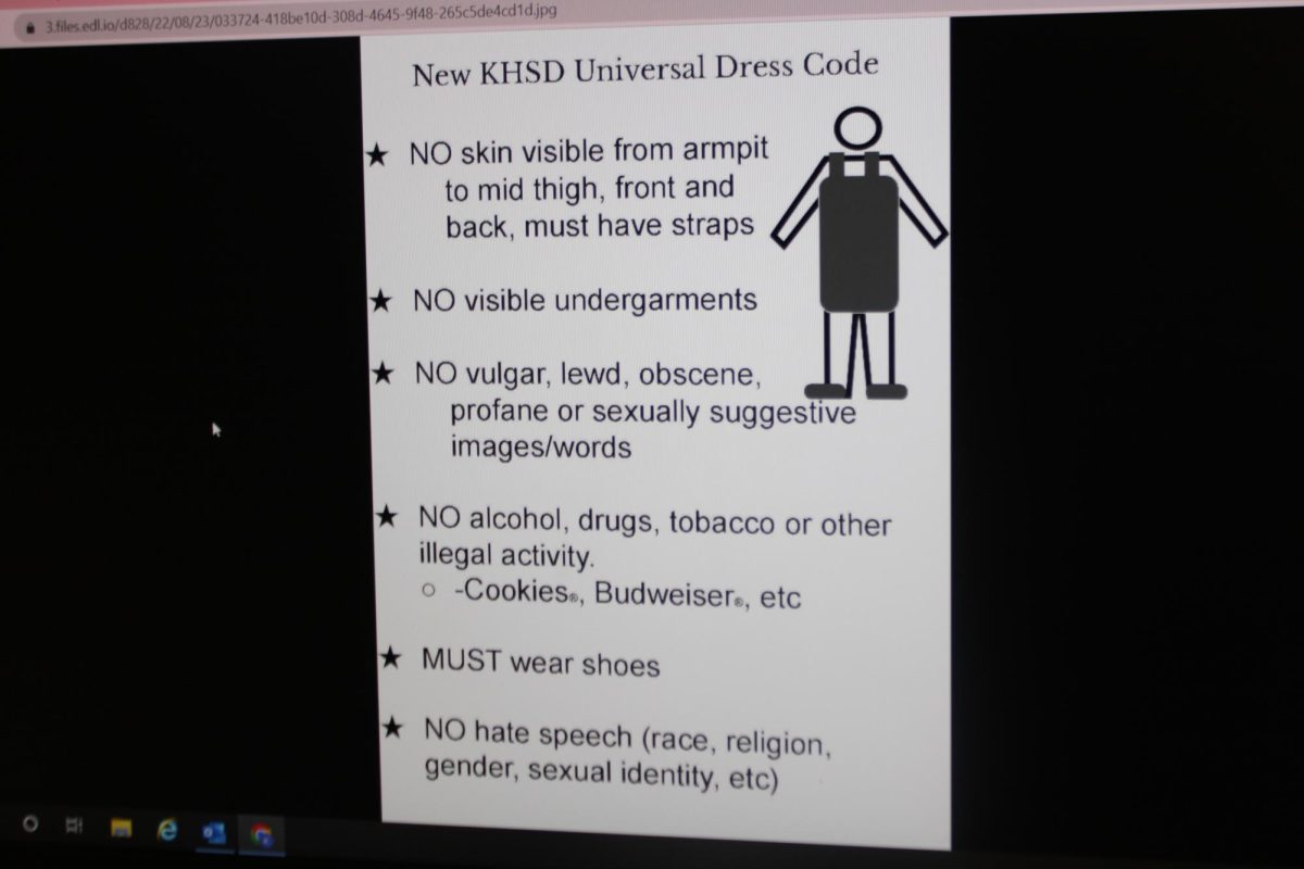 A picture of the district wide new universal dresscode.