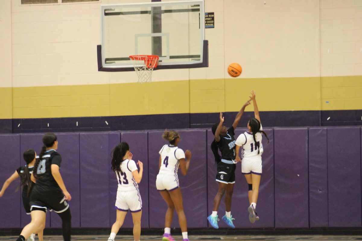 Number 10 Jazlynn Romero going for a layup.